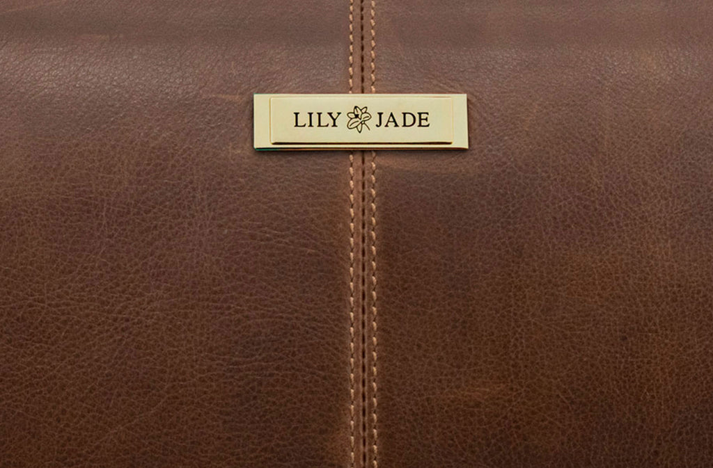 Lily Jade - Crossbody Wristlet - Old English, Natural & Gold