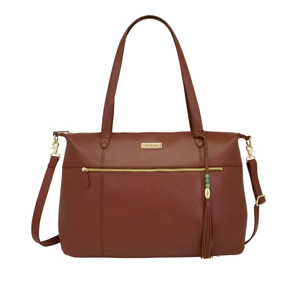 GRAIN LEATHER JENNIFER MEDIUM DOUBLE STRAP BAG